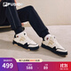 斐樂(lè )（FILA）FUSION斐樂(lè )潮牌BANK DX女鞋場(chǎng)下滑板鞋新款時(shí)尚厚底鞋 古白色/黑-AB 38
