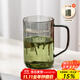 憶壺茶（YIHUTEA）玻璃杯綠茶泡茶杯茶水分離家用辦公室男女耐高溫月牙一體茶道杯子 【茶葉罐】云悠杯黑色 500ml