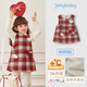 JELLYBABY【小香風(fēng)格紋洋氣連衣裙】25新品冬款女童背心裙時(shí)尚小童