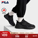 FILA斐樂(lè )官方女鞋休閑鞋加絨火星鞋二代復古老爹鞋2024冬季新款運動(dòng)鞋 黑-BK 38