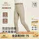 英氏【兒童保暖雙層打底褲】羊毛保暖兒童褲子條紋撞色兒童打底褲