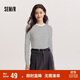 森馬（Semir）[商場(chǎng)同款]長(cháng)袖T恤女緊身簡(jiǎn)約百搭2025春圓領(lǐng)打底衫101125101007