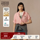 Teenie Weenie小熊女裝亞麻襯衫2025年夏季新款氣質(zhì)通勤薄外套上衣 淺粉色 S