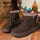 七匹狼保暖鞋冬季2025新款加絨加厚東北雪地靴男厚底防滑抗凍高幫馬丁靴 咖啡色 41 【標準皮鞋碼】