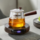 憶壺茶（YIHUTEA） 茶壺玻璃泡茶壺側把過(guò)濾煮茶壺加厚耐熱電陶爐燒水壺養生煮茶器 【輕薄造型】700ML壺+1500瓦木紋爐