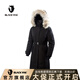布來(lái)亞克 冬季新品女士戶(hù)外鵝絨服長(cháng)款保暖羽絨服WLW658 黑色 S 165