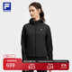 FILA 斐樂(lè )官方女裝針織連帽外套2025秋裝新款健身運動(dòng)防曬衣夾克 深黑-BK M 165/84A/M