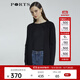 PORTS寶姿 商場(chǎng)同款新品女裝簡(jiǎn)約中長(cháng)款針織開(kāi)衫LL8K004KZE008 黑色 S /M