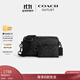 蔻馳（COACH）奧萊男士男包經(jīng)典標志AXEL斜挎包單肩包通勤百搭 QB/炭黑色/黑色
