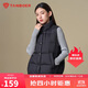 坦博爾羽絨服馬甲女立領(lǐng)寬松短款外搭羽絨背心外套TD336006 黑色 170 