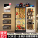 廚事優(yōu)（CHUSHIYOU）透明玻璃手辦展示柜樂(lè )高玩具模型展示架子帶燈仿玻璃亞克盲盒收納