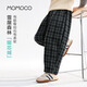 瑪米瑪卡（MOMOCO）童裝男童褲子2025秋冬款中大童休閑格子褲 格子 150