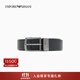 EMPORIO ARMANI/阿瑪尼官方旗艦【禮物】新款男士雙面壓花復古商務(wù)針扣腰帶秋冬 MC012-黑色編織紋/黑色光面 均碼