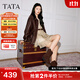 他她（TATA）靴子女2025秋冬復古西部靴厚底時(shí)裝靴粗跟短筒靴UVW01DZ5 啡色 37