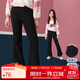 ASK JUNIOR女童褲子2025秋冬季兒童加絨保暖長(cháng)褲休閑時(shí)尚喇叭褲 黑色 170