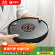 金鑲玉 茶盤(pán)圓形儲水家用功夫茶具干泡茶道托盤(pán) 陶瓷雙圓茶盤(pán)25*5cm