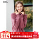 百圖betu女裝冬季新款毛衣慵懶風(fēng)高領(lǐng)插肩長(cháng)袖開(kāi)叉毛衫女2311T85 紫紅 S