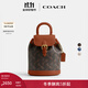 蔻馳（COACH）新款女士馬車(chē)圖案印花HARPER雙肩包通勤背包休閑女包 B4/松露色 高光琥珀色
