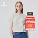 哈吉斯（HAZZYS）女裝 2025夏季新款女士多色圓領(lǐng)休閑短袖T恤女ASTSE0CBE51 淺灰色LE L (165/88A 40)