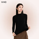 VVC打底衫女2025新款抗菌蛋白保暖內衣純色春秋打底衣城市輕戶(hù)外上衣 曜石黑 L
