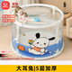 西哈泳士嬰兒游泳桶家用0-3歲新生兒童超大號泳池寶寶泡澡桶浴桶可折疊 巨無(wú)霸  透明可視  豪華脖圈套餐