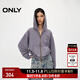 ONLY秋季時(shí)尚百搭純棉做舊連帽開(kāi)衫衛衣女|12439R009 E05 石像灰色 165/84A/M