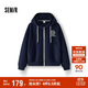 森馬（Semir）[商場(chǎng)同款]外套女連帽刺繡學(xué)院風(fēng)2025春寬松質(zhì)感夾克101125108002