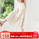 百圖betu女裝2025夏季新款半身裙松緊腰頭不對(duì)稱蛋糕裙裙子女2504T66 杏色 M