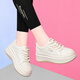古奇天倫休閑鞋女2025夏季新款女鞋子運動(dòng)鞋透氣小白鞋百搭旅游鞋 米色1802 38