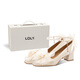 LOLY【星月少女】法式婚鞋白色瑪麗珍鞋女粗跟婚鞋蝴蝶結高跟鞋送女友 星月少女 5cm 36