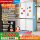 美的（Midea）571純平全嵌十字對開(kāi)四開(kāi)門(mén)一級能效風(fēng)冷無(wú)霜底部散熱大容量家用電冰箱BCD-571WUSPZM(E)國家補貼