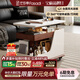 法莎蒂政府補貼客廳邊幾可移動(dòng)沙發(fā)邊桌意式極簡(jiǎn)邊柜小推車(chē)茶幾置物架 BJ3023【白+胡桃色】可移動(dòng)小推車(chē)邊幾