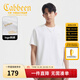 卡賓（CABBEEN）【索羅娜涼感】短袖男士T恤燙珠花卉字母繡花夏季短袖T恤男裝 漂白色02（舒適版型） L /175/50