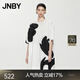 JNBY/江南布衣夏季連衣裙純棉苗紋圖案A型圓領(lǐng)拼色氣質(zhì)時(shí)髦5O4G15480 099/黑色系花型 XS