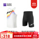 必邁（bmai）2025新款跑步短褲套裝競賽運動(dòng)訓練健身背心短褲透氣吸濕速干服 長(cháng)虹+騎士黑 男款 XL