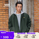 VANS范斯官方 男女情侶棉夾克連帽棒球服外套 黑色   M   