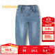 巴拉巴拉童裝男童褲子兒童秋裝牛仔褲大童休閑長(cháng)褲 牛仔中藍88201 160 cm