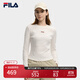FILA 斐樂(lè )官方女子針織長(cháng)袖衫2025冬新款時(shí)尚休閑簡(jiǎn)約基礎圓領(lǐng)長(cháng)T 云峯白-IV L 170/88A/L