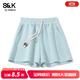 班尼路S&K系列褲子夏季短褲女裝新款潮流寬松休閑三分褲小個(gè)子女生潮流 薄荷綠-純色 【抗皺耐磨】 L