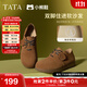 他她（TATA）小熊鞋系帶勃肯鞋女鞋棕色單鞋女鞋春季新款女鞋YNA01AM5 黃棕 37