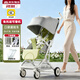 小卡布嬰兒車(chē)輕便口袋推車(chē)可坐可躺遛娃神器減震可折疊嬰兒推車(chē)0-3-6歲 抹茶綠【餐盤(pán)+涼席+蚊帳】