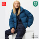 優(yōu)衣庫女裝無(wú)縫羽絨短茄克/老爸測評外套夾克25秋冬478578 68 深藍色 M /160/84A