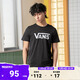 VANS范斯官方 男女情侶短袖T恤夏季經(jīng)典LOGO 黑色 L