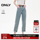 ONLY2025夏季新款涼感做舊高腰九分男友褲錐形牛仔褲女|125349009 J33 復古350牛仔洗水 M M標準褲長(cháng)