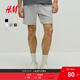 H&M男裝衛褲夏季薄款寬松直筒運動(dòng)跑步褲松緊腰休閑短褲1224295 混灰色 M 175/88 建議拍小一碼