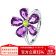 JOLEE戒指S925銀時(shí)尚簡(jiǎn)約紫水晶指環(huán)排戒均碼飾品送女士禮物一物一證