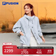 FILA FUSION斐樂(lè )潮牌羽絨服夾克二合一2025冬新款時(shí)尚保暖功能性外套 晨灰藍-LB M 165/84A/M