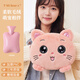 TMIBEARS注水式熱水袋可愛(ài)毛絨女生熱敷袋暖宮暖腰暖寶寶可拆洗卡通暖手寶 淺粉萌貓【注水款1000ml 可拆卸】升級PVC