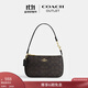 蔻馳（COACH）奧萊女包經(jīng)典標志老花NOLITA 19號手袋麻將包腋下單肩包手提包 IM/胡桃木色/黑色