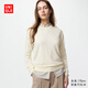 優(yōu)衣庫女裝精紡美利奴羊毛圓領(lǐng)針織衫長(cháng)袖通勤25秋冬新款478330 01 乳白色 M